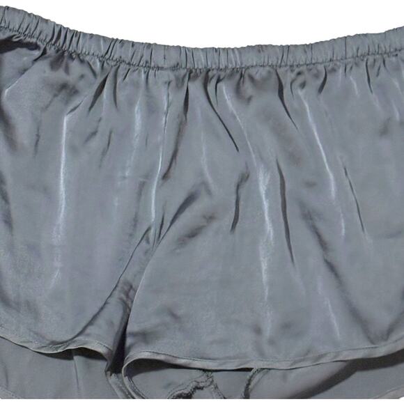 NWOT Ekouaer Silky Metalic Gray/Silver Sleep Shorts - Size XL - Picture 4 of 8